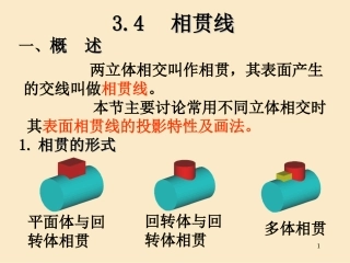 第三章 立体的投影(相贯线)
