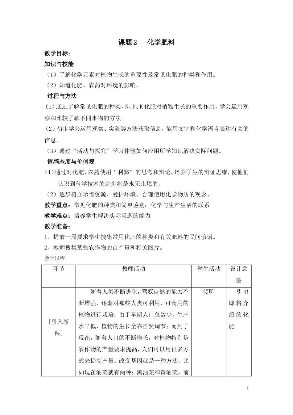 课题2化学肥料_第1页