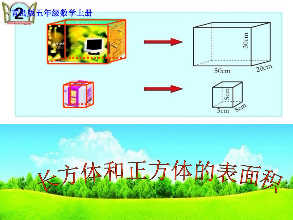 青岛版六年制五数学上第二单元信息窗2_长方体和正方体的表面积_第1页