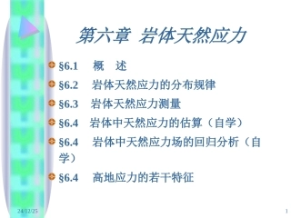 岩体中的天然应力