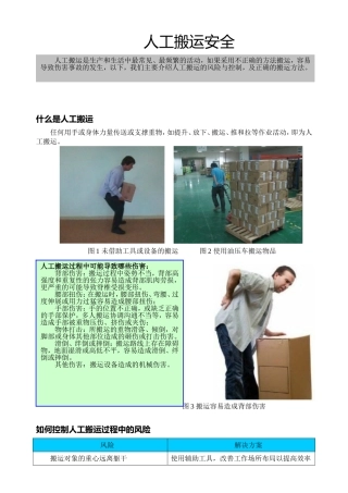 人工搬运安全