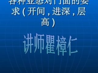 各种业态对门面的要求(开间,进深,层高)