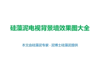 硅藻泥电视背景墙效果图大全