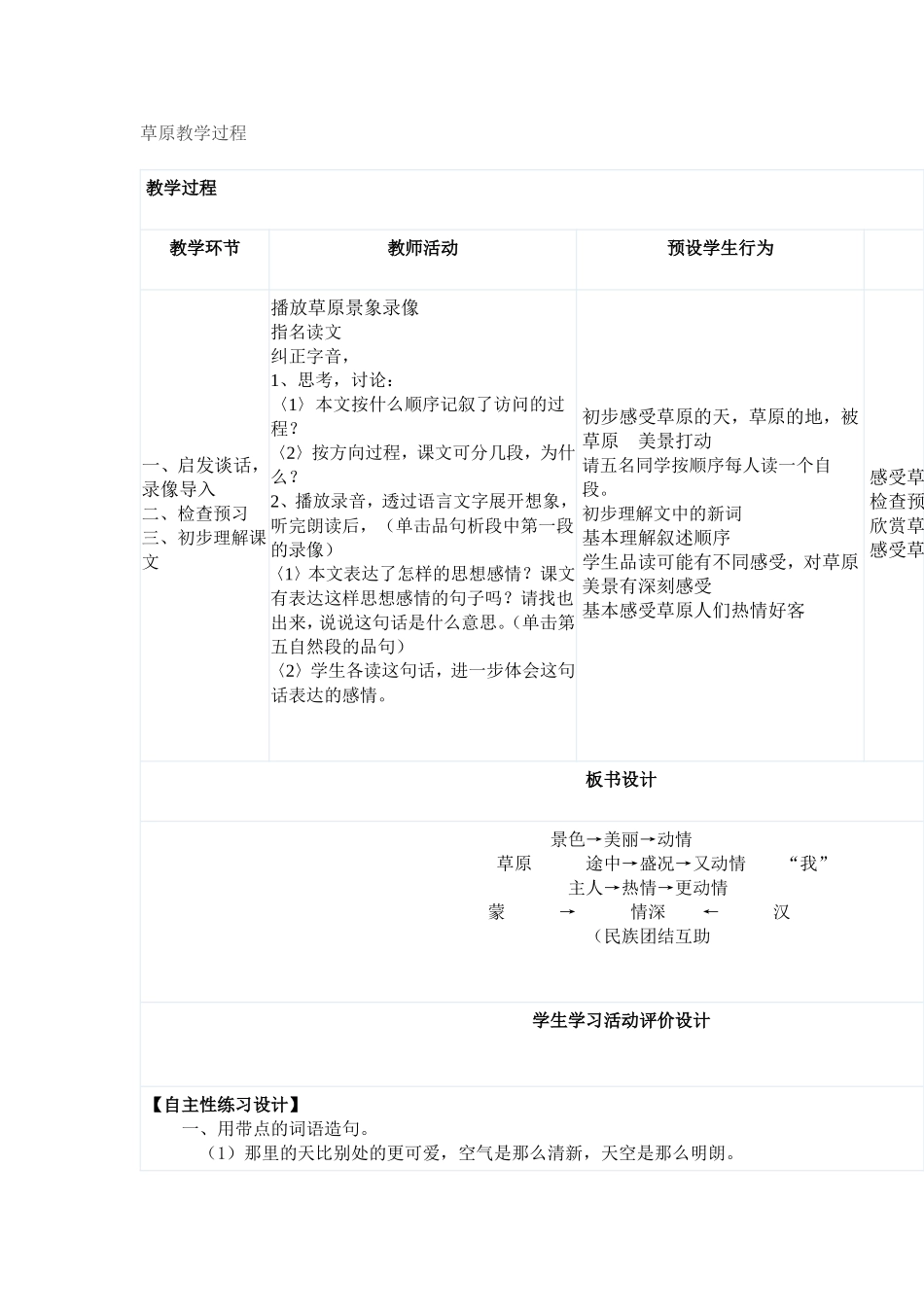 草原教学过程_第1页