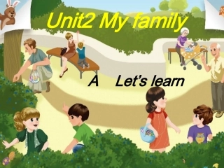 2013新版小学英语三年级下册PEP_Book2_Unit2_My_family_PartA_Let's_learn课件