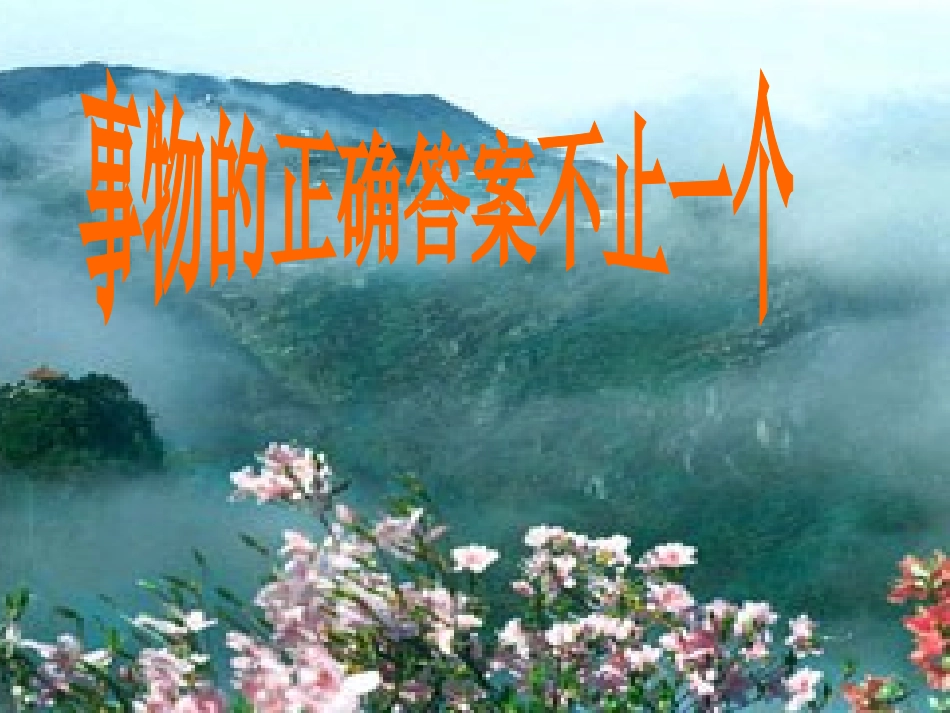 事物的正确答案不止一个课件_第1页