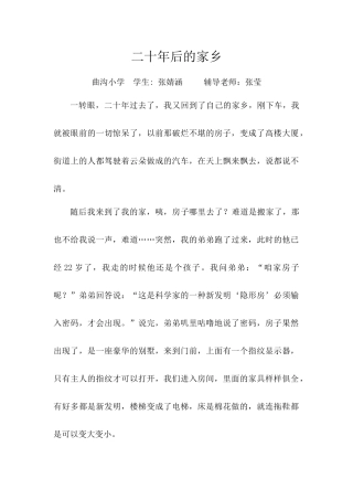 二十年后的家乡