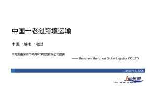 中国→老挝跨境运输