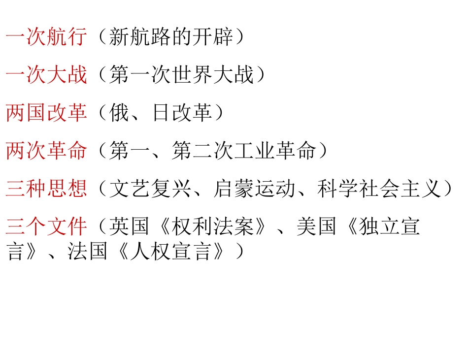 九年级历史上复习-对比_第1页