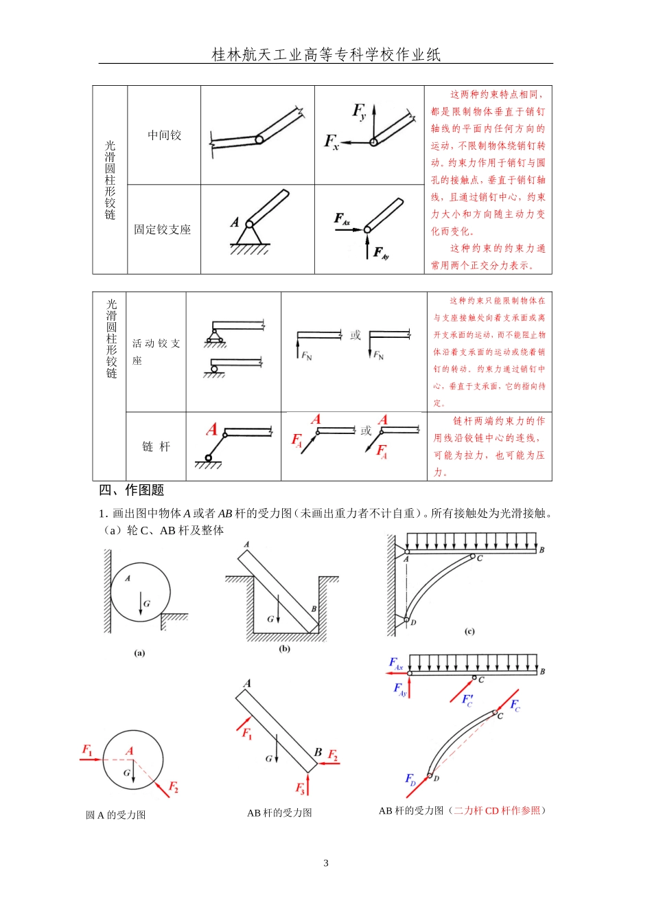 工程力学第1次作业解答_第3页