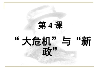 4“大危机”与新政