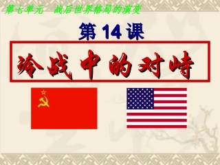 九年级历史冷战中的对峙3