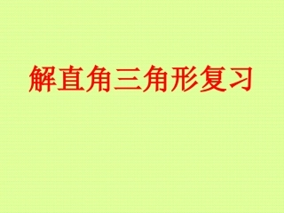 解直角三角形复习课件1