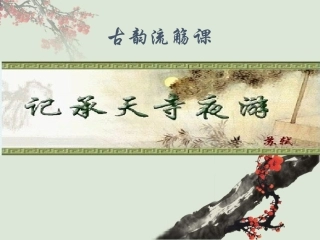 《记承天诗夜游》课件