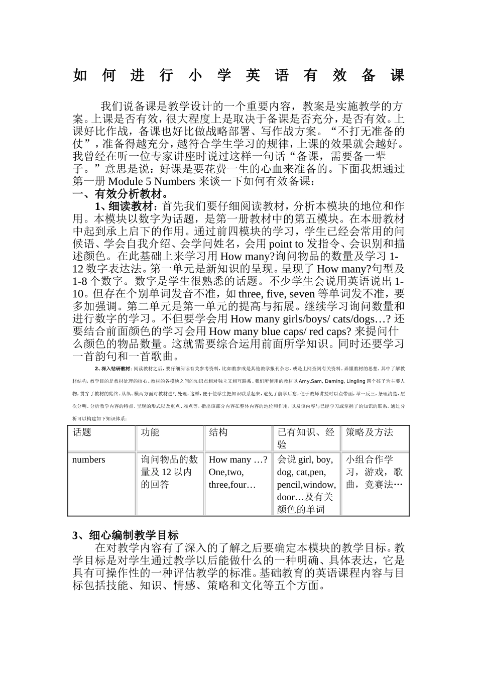 小学英语如何备课_第1页