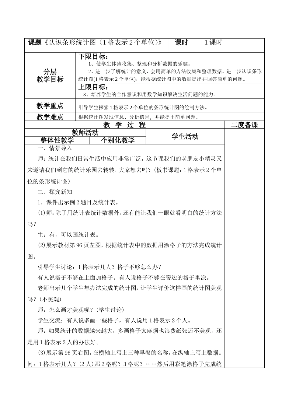 认识条形统计图(1格表示2个单位)_第1页