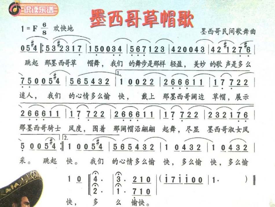 《墨西哥草帽歌》课件_第3页
