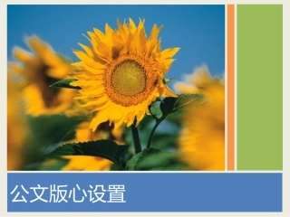 公文版心设置教学幻灯片