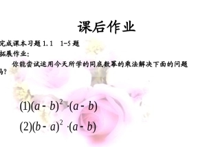 同底数幂的乘法(1)作业
