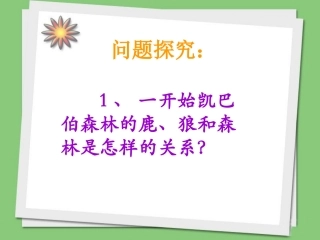 《鹿和狼的故事》问题探究