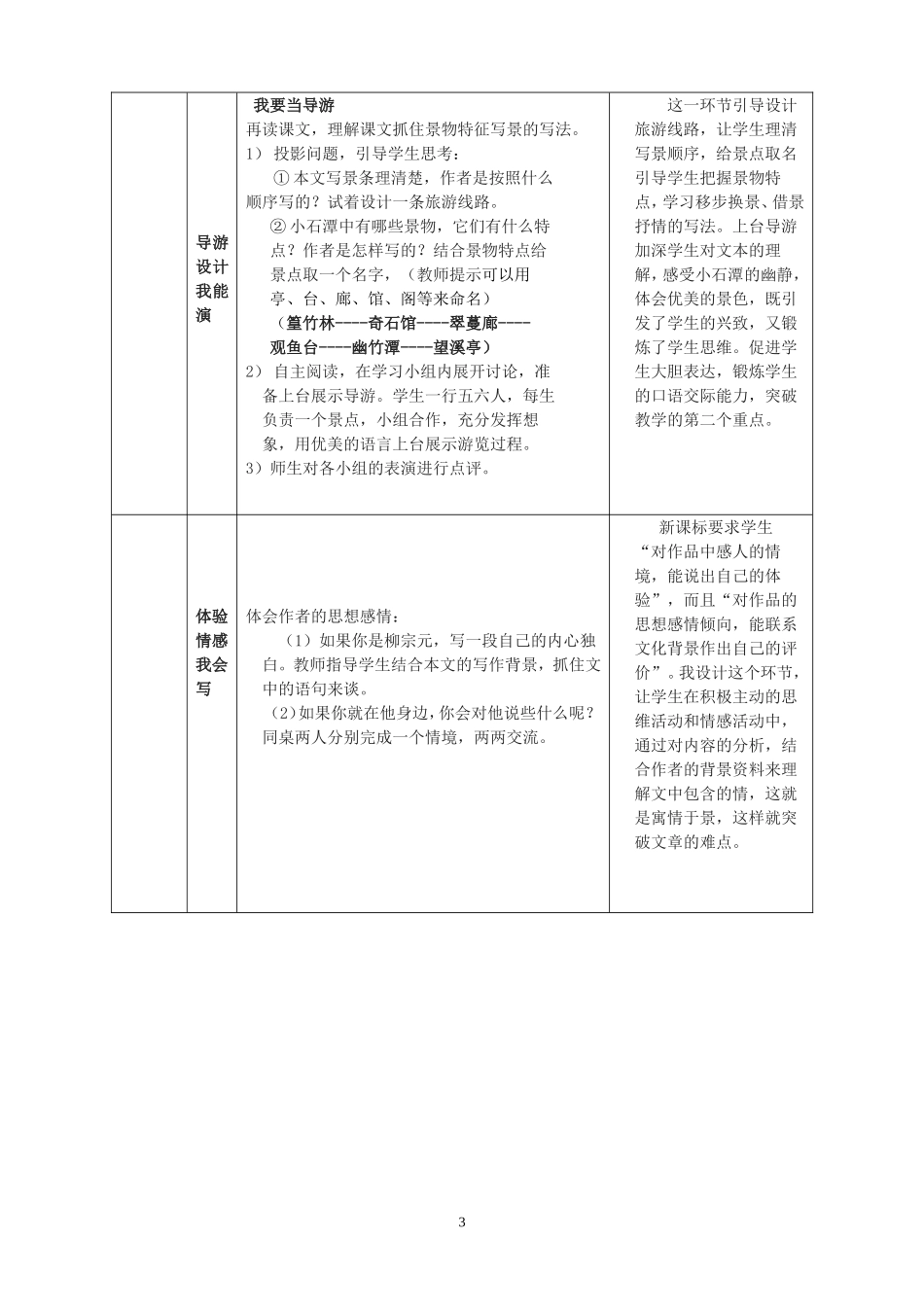 表格小石潭记说课稿_第3页