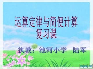 运算定律与简便计算复习陆军
