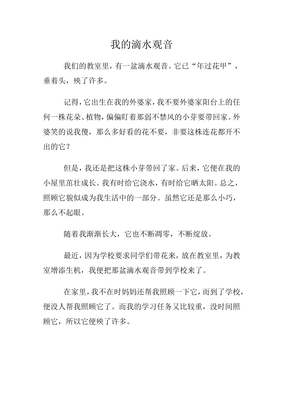我的滴水观音_第1页