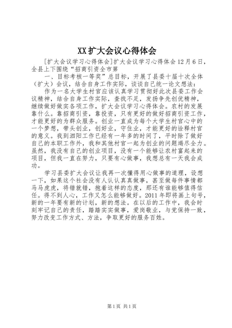 XX扩大会议心得体会_2_第1页