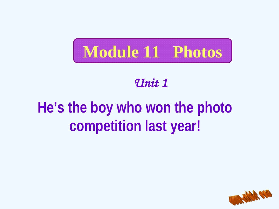 九年级上Module-11-Photos-Unit-1_第1页