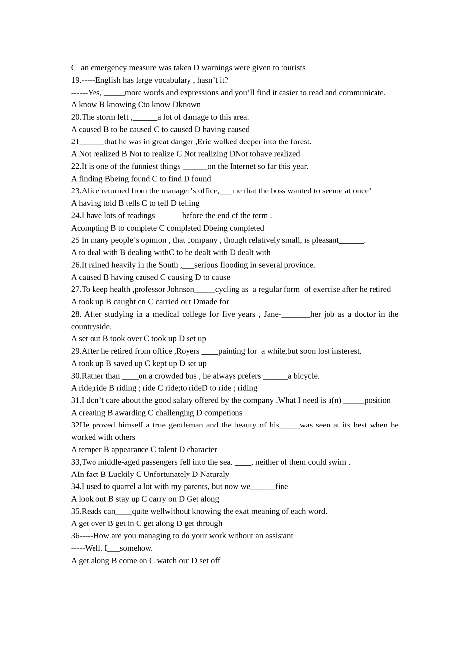 非谓语动词专项练_第2页