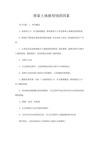 探索土地被侵蚀的因素