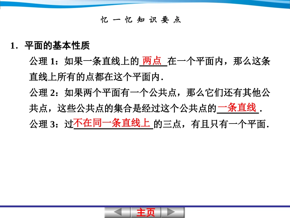 平面的性质、空间两条直线的位置关系_第2页