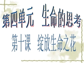 10.1绽放生命之花