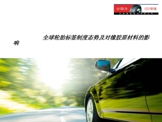 全球轮胎标签制度态势及对橡胶原材料的影响