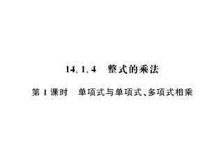 14.1.4.1单项式与单项式、多项式相乘