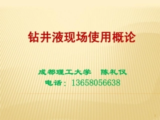 钻井液现场使用概论(陈礼仪)