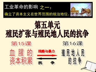 九年级历史上册-5.15《血腥的资本积累》课件-人教新课标版