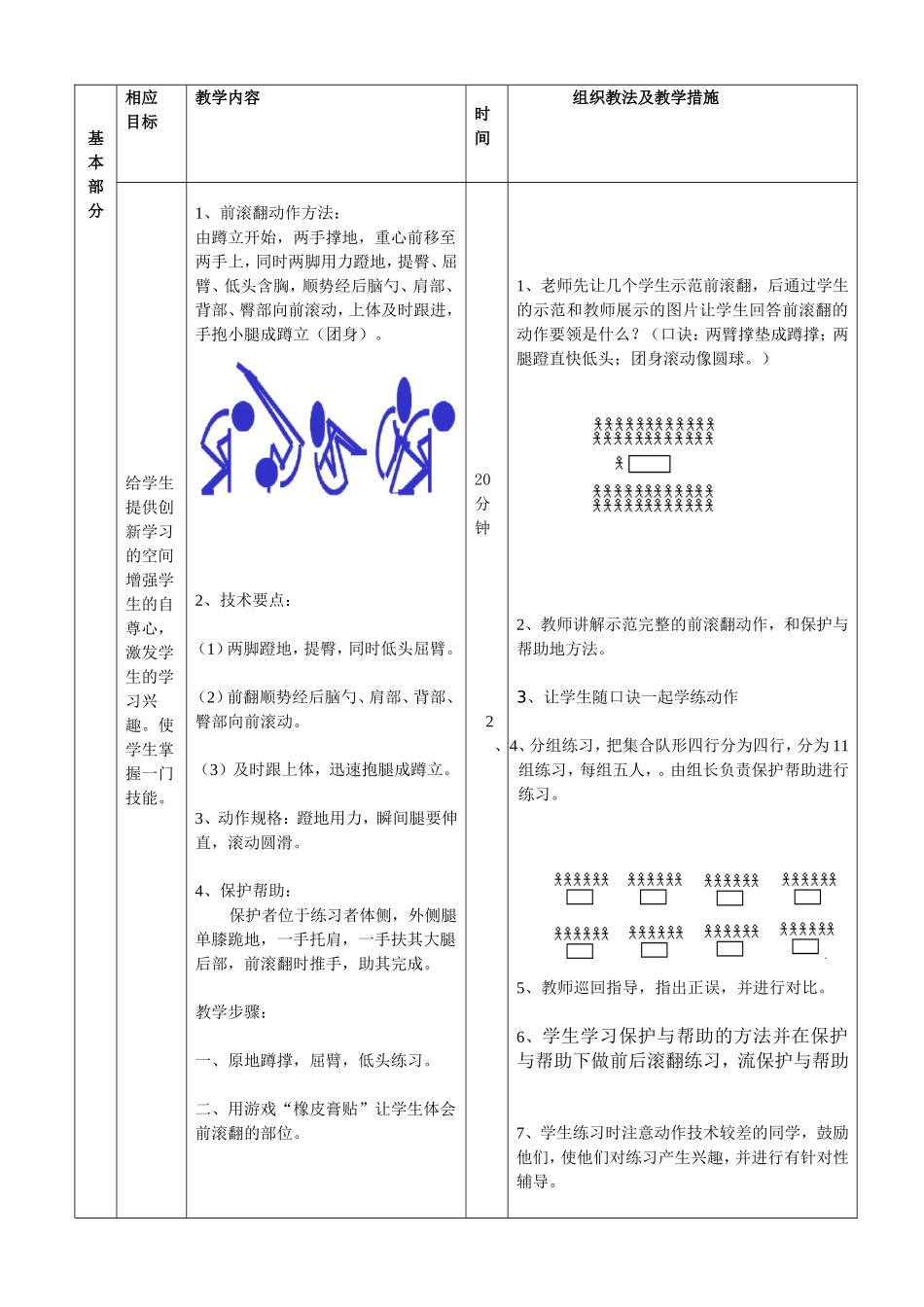 前滚翻教学公开课教案_第2页