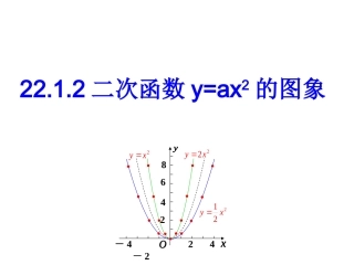 22.1.2二次函数图象和性质-y=ax2