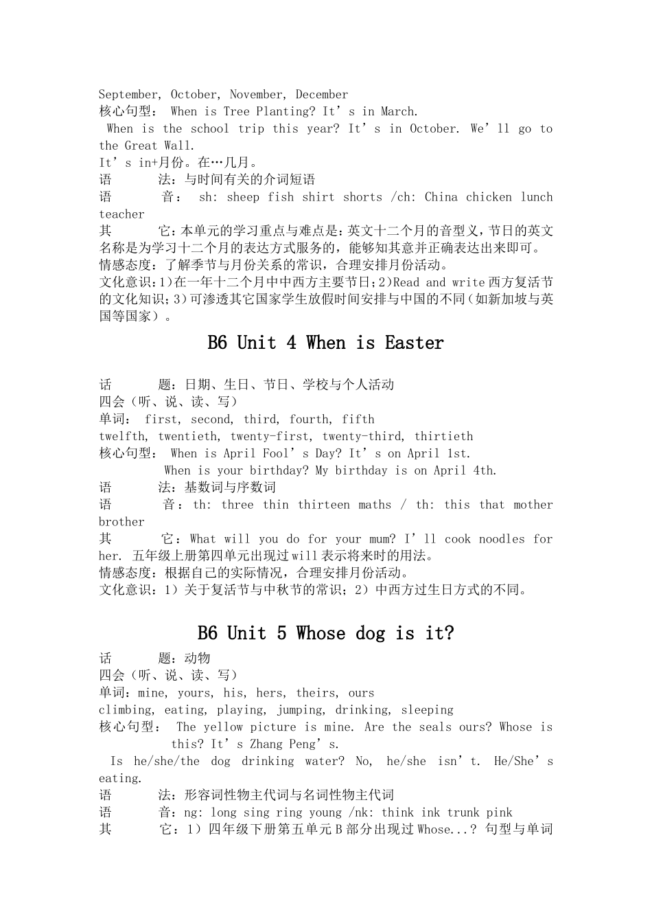 PEP教材五年级下册话题与重点归纳_第2页