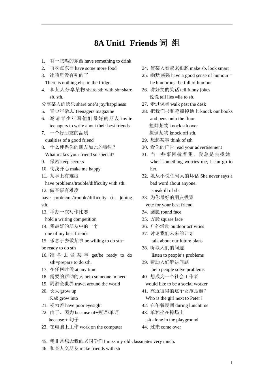 8Aunit1短语_第1页