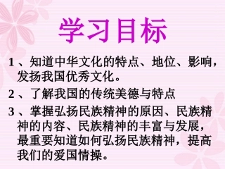 中华文化与民族精神复习课件