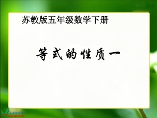 例3例4等式的性质一