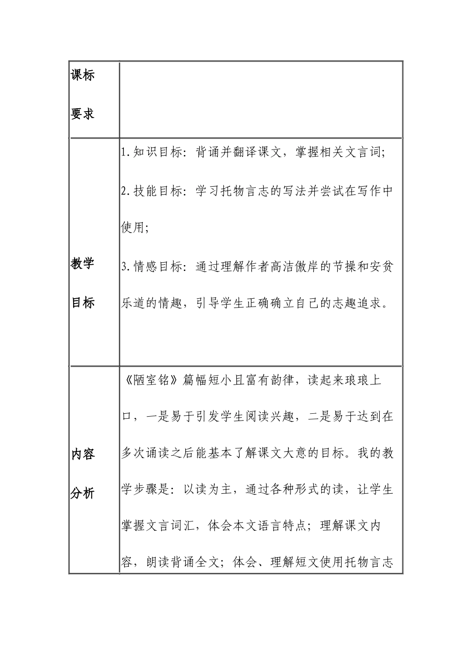 (部编)初中语文人教2011课标版七年级下册陋室铭--课堂教学设计_第2页