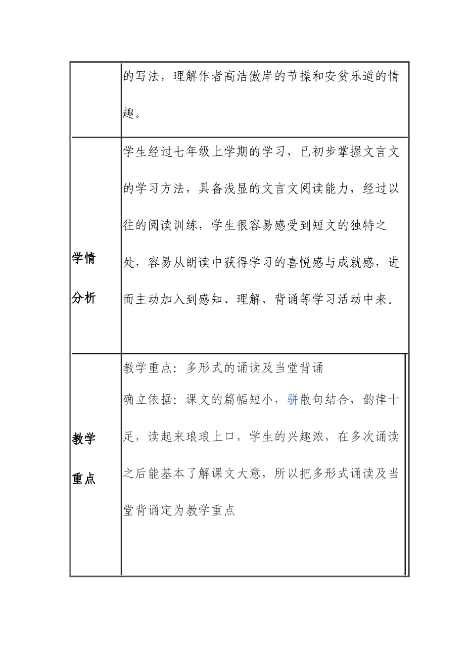 (部编)初中语文人教2011课标版七年级下册陋室铭--课堂教学设计_第3页