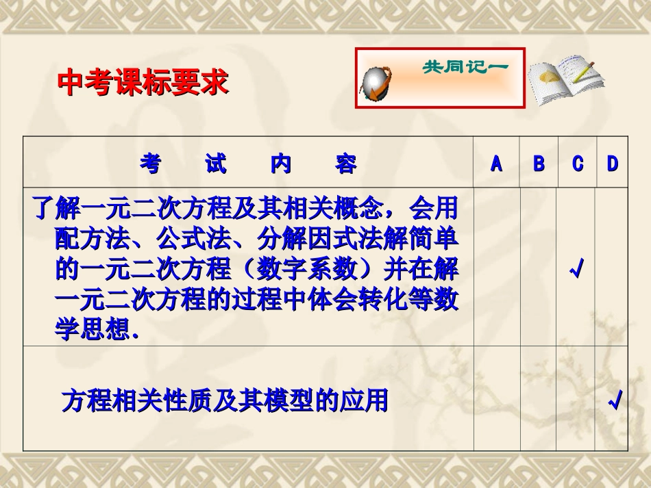 中考数学复习《一元二次方程》PPT课件(1)_第3页