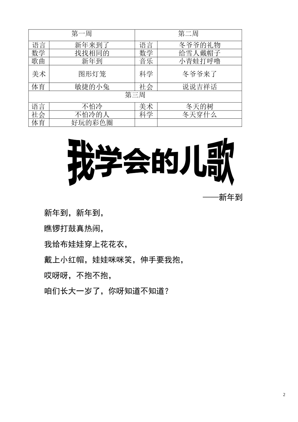 小班十二月家长报_第2页