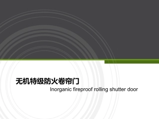 无机特级防火卷帘门