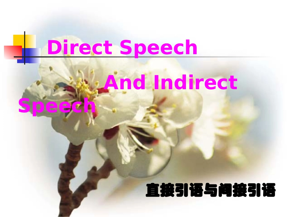 直接引语和间接引语_第1页