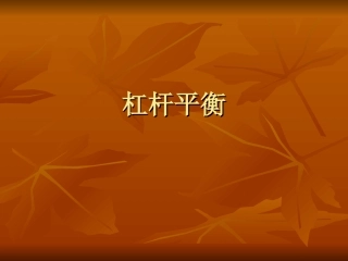 练习-杠杆平衡